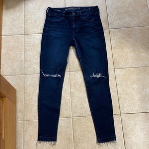 Dark wash high rise AE jegging